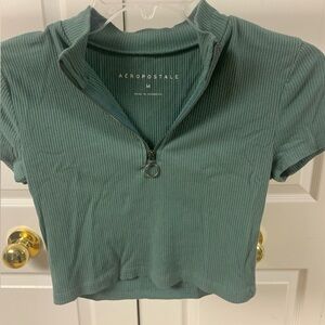Teal Aero Zipper Shirt